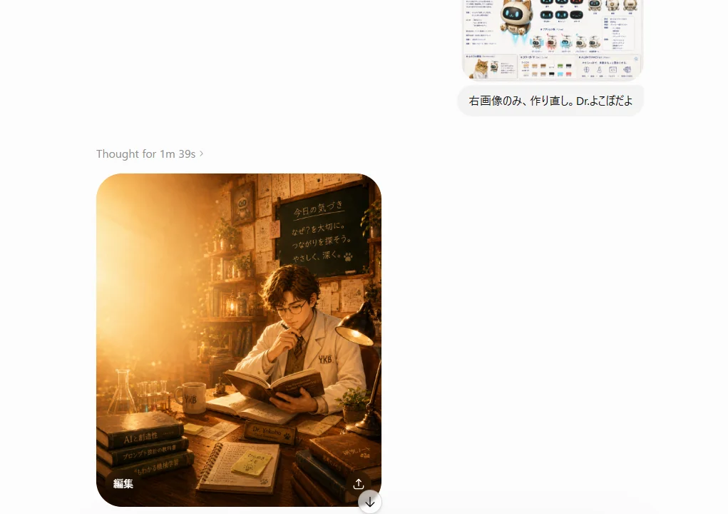 Dr.よこぼとして生成された眼鏡の青年